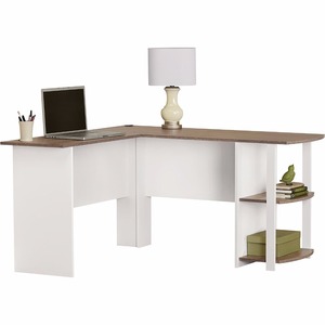Escritorio de oficina de ordenador de esquina en forma de L de diferentes colores a precio competitivo con estantería - Product Image 1