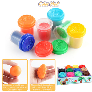 ชุดของเล่นดินเหนียวศิลปะสำหรับเด็ก,ทำจากดินเหนียวมี12สี - Product Image 5