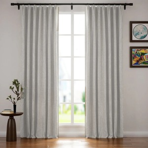 Rèm cửa cản sáng 100% polyester thiết kế hiện đại, chất liệu vải lanh, phủ lớp chống nắng, dùng cho nhà ở - Product Image 1