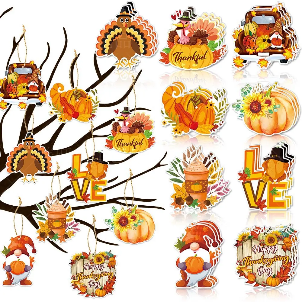 Accesorios de decoración de Acción de Gracias, 20 piezas, gafas de papel encantadoras, sombrero, accesorio de foto para festivales de cosecha, suministros para fiestas