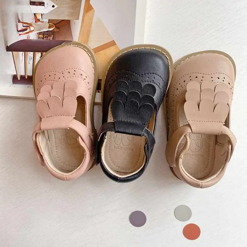 Scarpe per bambini all'ingrosso 2021primavera nuove scarpe casual in pelle per bambini con nappe ragazze scarpe da principessa per bambini a testa tonda