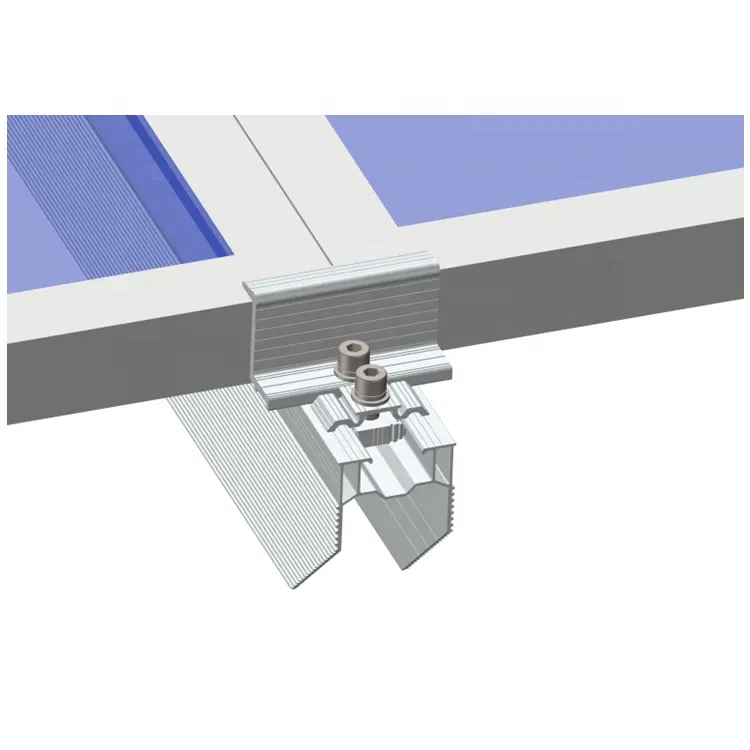 Alluminio anodizzato preassemblato terrazzo solare pv montaggio a terra modulo PV solare rack di montaggio