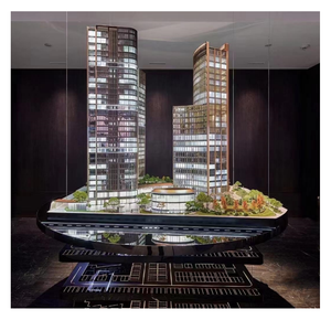 建設プロジェクトとアパートの設計のためのモダンなスタイルの建築マケットとスケールモデルの3D建物モデリング - Product Image 1