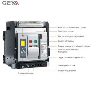 Disyuntor universal inteligente GEYA ACB para AC ACB China drawout 3P 800 AMP 3P ACB 800a - Product Image 3