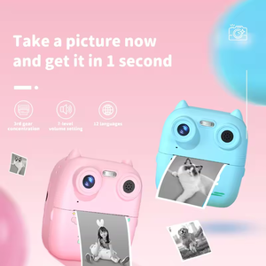 Cámara de doble lente para niños de dibujos animados bonitos de alta calidad 2,4 pantalla IPS función de impresión instantánea térmica Sensor de imagen CMOS 1 año - Product Image 4