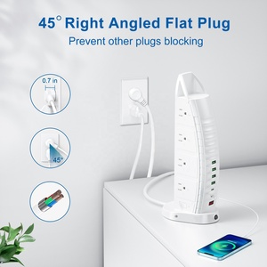 <strong>American</strong> Surge Protector <strong>Power</strong> Strip US Standard Desktop Extension <strong>Socket</strong> 8AC Outlet 4 <strong>USB</strong> a 2TypeC With Switch - Product Image 3