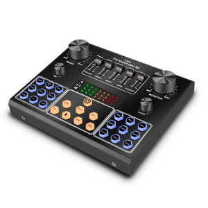 Live Sound Card <strong>Audio</strong> Interface Adjustable With Desktop Condenser <strong>Microphone</strong> and Monitor Headphone Podcast Production Studio Kit - Product Image 2