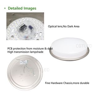Stock ETL Double Ring <strong>Ceiling</strong> LED Flush Mount 20W CCT Switchable <strong>Simple</strong> <strong>Design</strong> Round 13inch Nickle Dimmable <strong>Ceiling</strong> Fixture - Product Image 5