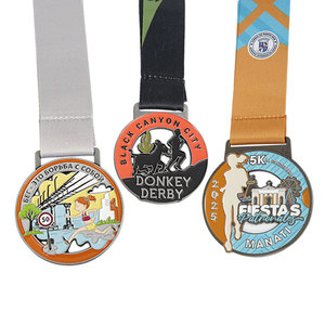 เหรียญรางวัลกีฬาวิ่งมาราธอน ทำจากโลหะผสมสังกะสี คุณภาพสูง ทาสีตามสั่ง สำหรับเป็นของที่ระลึก - Product Image 1