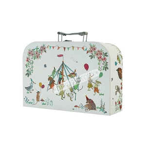 Juego de embalaje de regalo de Navidad Maleta de cartón de papel impresa personalizada Cajas de regalo anidadas en blanco con asa - Product Image 3