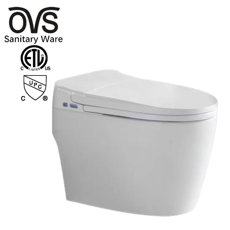 Ovs cupc ETL giấy chứng nhận gốm Mỹ tiêu chuẩn tự động WC nhà vệ sinh một mảnh phòng tắm điện thông minh nhà vệ sinh thông minh