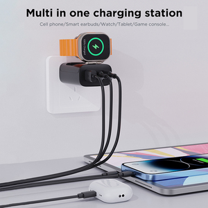 Top Sales 1 USB 2 Type C Universal Charger Portable Wireless Charger for <strong>Apple</strong> Watch for iphone 13 14 15 Pro Max and Watch