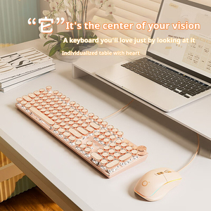 EWEADN 104-Tasten Steampunk-Stil Drahtlose mechanische Tastatur LED Hintergrund beleuchtung USB-Schnitts telle PBT für PC Laptop für Gaming Desktop-Verwendung