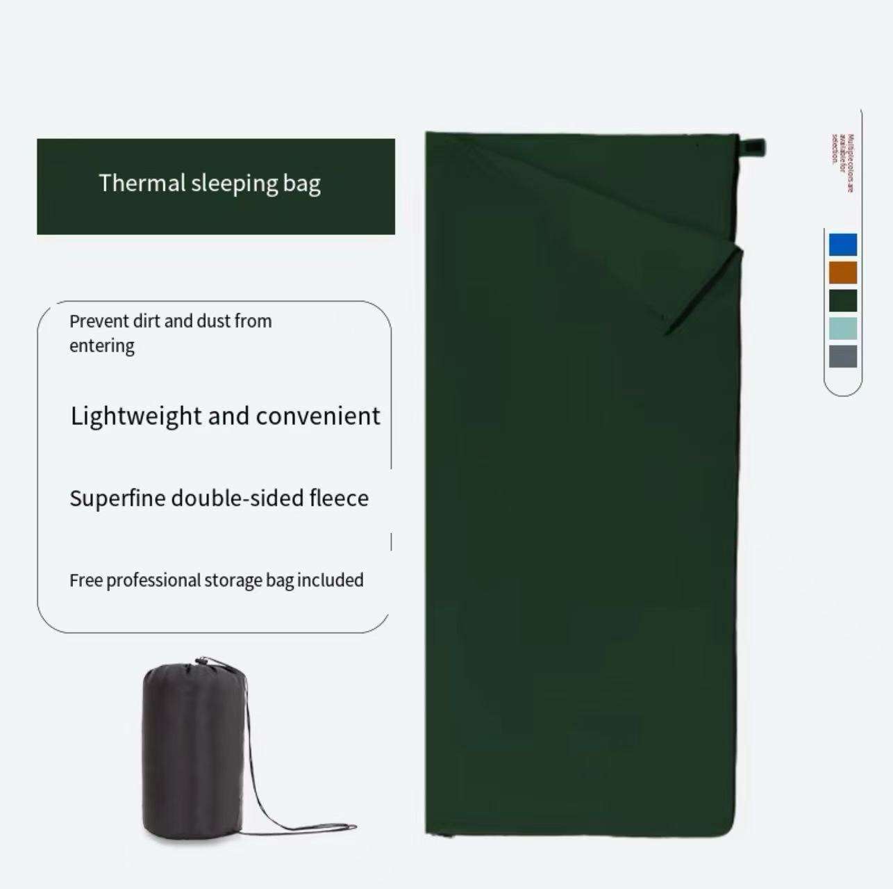 Poids total 650g polaire double face-vert militaire