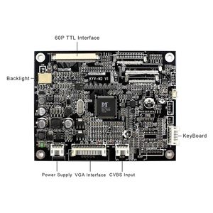 Placa controladora Lcd Vga Av, pantalla Lcd, todo en uno, Panel Industrial, ordenador PC, 7 pulgadas, 800X600, 60 Pines, módulo de pantalla Lcd de 7 pulgadas