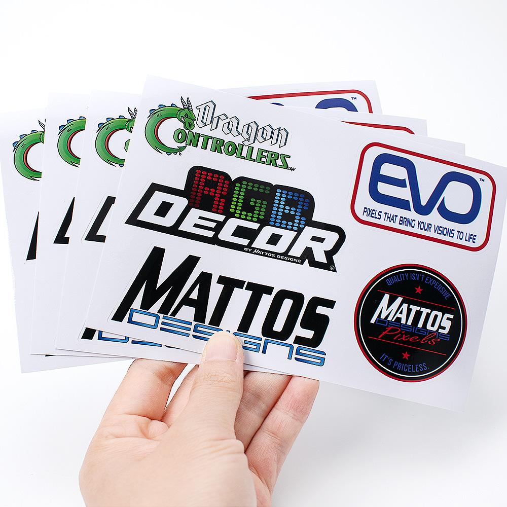 Vinyl sticker + full color example