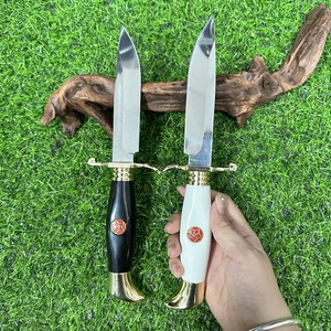 Olağanüstü rusya tasarım 440C çelik sabit bıçak bıçak cilalı av bıçağı ile deri kılıf ile hayatta kalma bıçağı - Product Image 2
