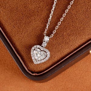 1ct 18k Real Gold Necklace Natural Diamond <strong>Chain</strong> Sets Wholesale 2.5 <strong>Gram</strong> Custom Tennis Heart Initial Necklace Wedding - Product Image 3