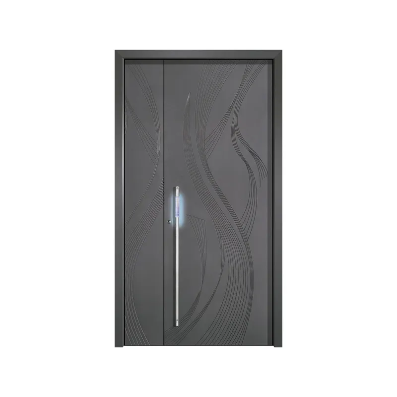 JHR-puertas de entrada de Metal modernas para el Exterior, puerta de seguridad de acero para el hogar, precio de fábrica