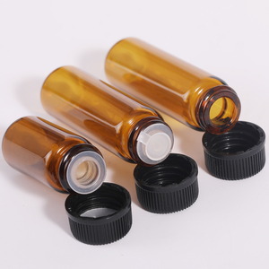 Capacity 1ml <strong>2</strong> <strong>ml</strong> <strong>3</strong> <strong>ml</strong> Liquid Sample Packaging Amber Glass Bottles Vials With Black Screw Cap - Product Image 1