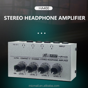 シルバーHA400 4チャンネルヘッドホンアンプ4チャンネルステレオヘッドホンアンプ監視アンプ販売代理店 - Product Image 6