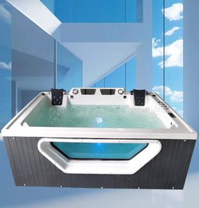 2.9*2.1m kích thước lớn 5 người Spa Ống nóng ngoài trời hyperbaric oxy hóa buồng brath bồn tắm sức khỏe bồn tắm góc thủy tinh bồn tạo sóng - Product Image 1