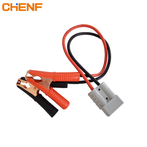 CHENF 600V 50A oto gri çift Pin 8AWG kırmızı siyah tel koşum güç konnektörü ile 100A pil iki timsah klip kablosu - Product Image 2