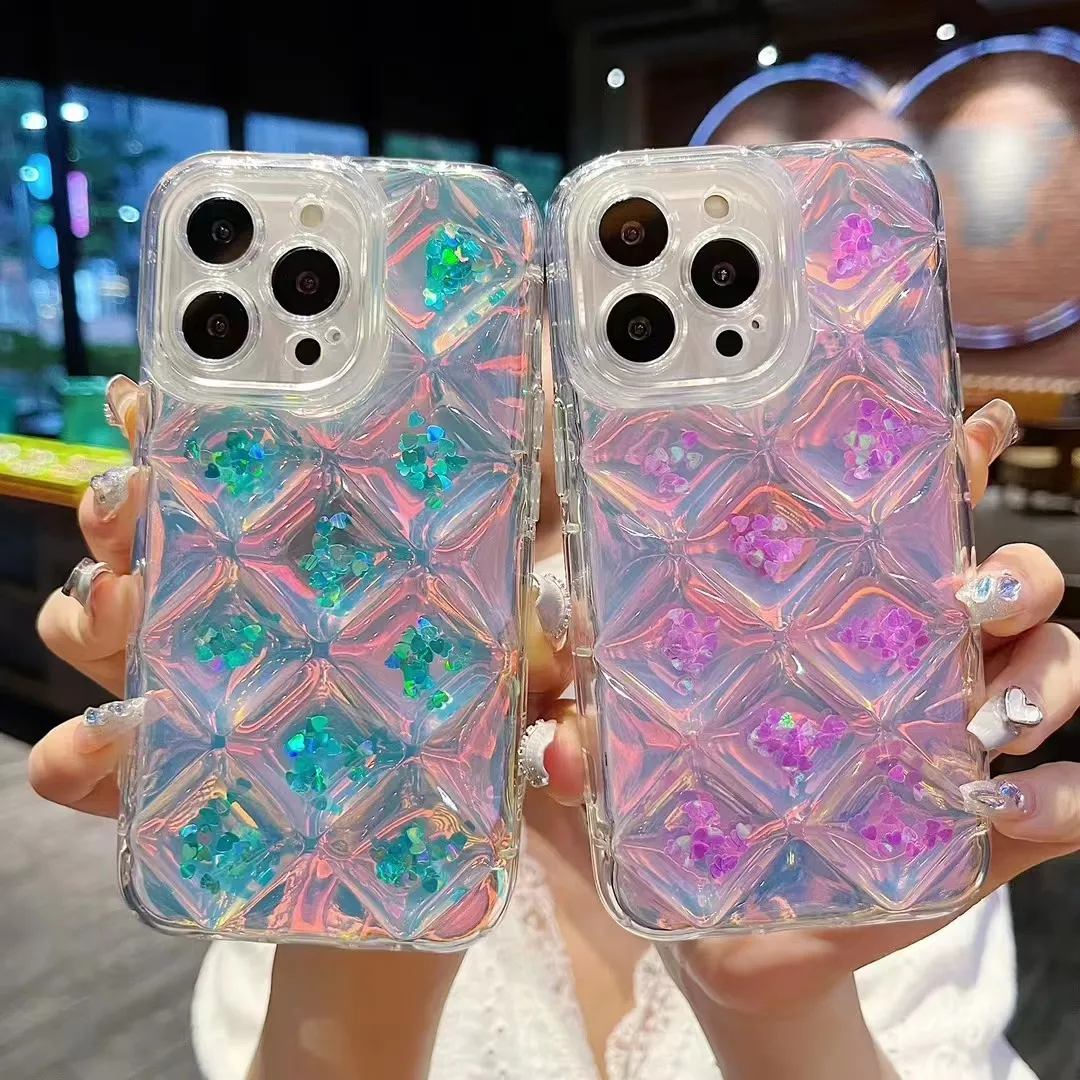 Fundas para teléfono móvil 3D con diamante brillante, para Apple iPhone 14 pro 13 12 pro max, con purpurina