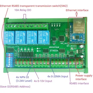4/8CH Digital <strong>Analog</strong> <strong>Ethernet</strong> Remote I/O <strong>Modules</strong> Modbus RTU TCP/IP MQTT Network Controller 4-20MA 0-10V DAC Output Board - Product Image 6