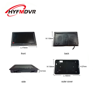 HYF MDVR Monitor compatible con pantalla de marcha atrás Digital salpicadero de coche Pantalla de visión trasera TFT LCD AHD Monitor para camiones pesados - Product Image 3