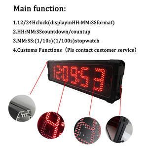 Doppio Display rosso regolabile luminosità impermeabile LED conto alla rovescia Timer digitale cronometro gara per la corsa maratona di nuoto in esecuzione - Product Image 4