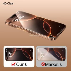 IPhone 16/16 için artı/16 Pro Max OG mor büyük kavisli anti-parmak izi 9H ESD yüksek kalite temperli cam ekran koruyucu - Product Image 2