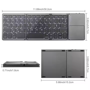 2024可折叠键盘迷你无线便携式折叠键盘手机和平板电脑 - Product Image 2