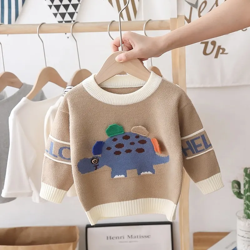 Children's Sweater Baby Solid Casual Basic Kids Sweater Thick Kids Soft Woollen Clothing for Boys Girls Autumn Winter Sweaters