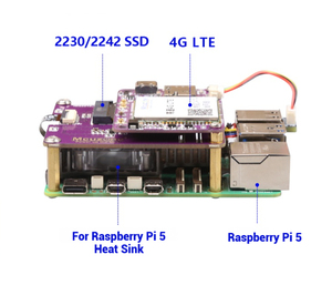 MPS2242-4G LTE <span class=keywords><strong>Raspberry</strong></span> <span class=keywords><strong>Pi</strong></span> 5 Entwicklungs platine Dedicated PCIe M.2 NVME SSD 4G HAT Laufwerk Linux Betriebs system Free Dial Free