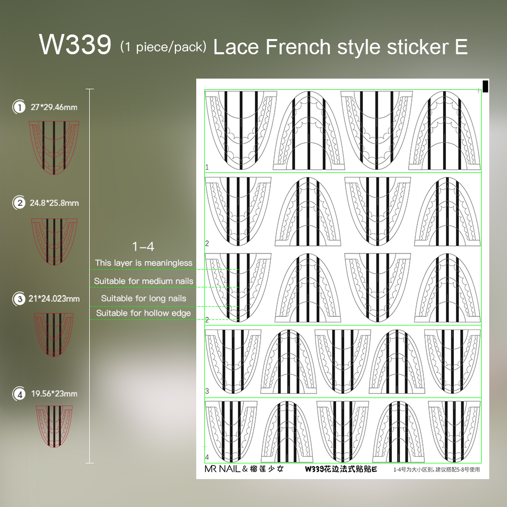 Adesivo francese in pizzo W339 e