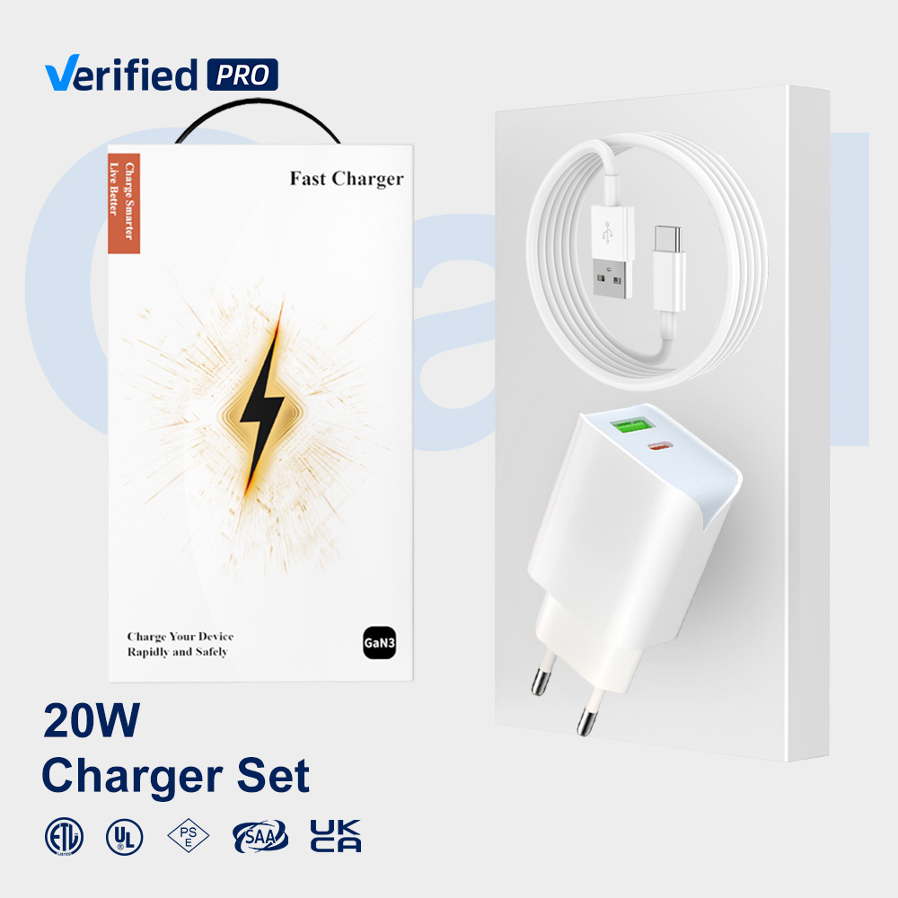 Blanco (Cargador de pared + Cable USB)