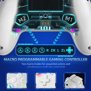 Controller Wireless per interruttore/PC Gamepad Joystick LED RGB luci vibrazione motore compatibile con tutte le piattaforme - Product Image 5