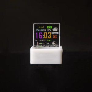 <strong>GIF</strong> 3D Holographic Smart WIFI Weather Station Digital Clock Temperature <strong>GIF</strong> Animations and Image Album Desktop Decoration - Product Image 5