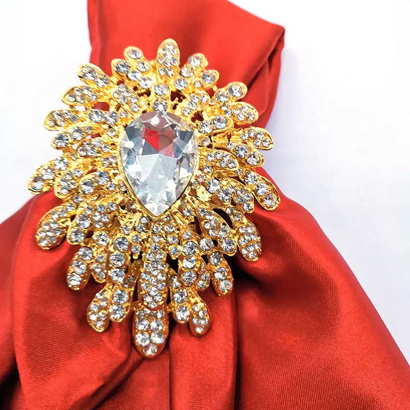 Grande a Forma di Gioielli in Cristallo di Diamante Anello di Tovagliolo per La Cerimonia Nuziale Accessori per La Tavola