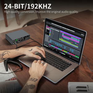 Tarjeta de sonido GPUB AC2 Interfaz de audio USB Interfaz XLR Equipo de grabación de estudio Uc 22 Tarjeta de sonido 20 Hz a 20 Khz Externo - Product Image 3