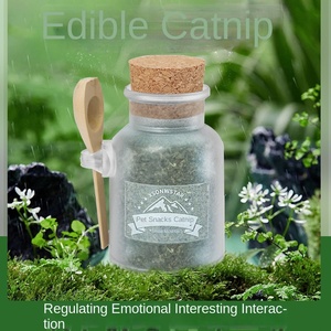 <strong>Catnip</strong> Kitty Snack Powder Eco-Friendly Potted Plant for Cats Helps Remove Hair &amp; Bad Breath Also for Dogs - Product Image 5
