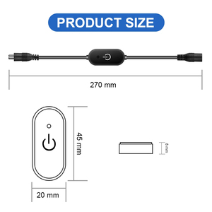 DC12V 5V 3A LED luci a nastro Touch Dimmer interruttore luminosità oscuramento funzione di memoria con spina DC per 5050 SMD COB LED Strip