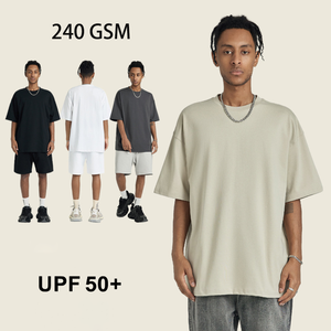 Wholesale Soft Quick-drying Upf 50+ Solid Color Loose Casual High Street Oversize Cotton Athletic Gym <strong>Basic</strong> Plain T-Shirts
