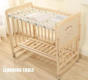Wooden Baby Crib for Infants with Multiple Functions Newborn Child's Assembled Large Bed with Rocking and <strong>Cradle</strong> Features