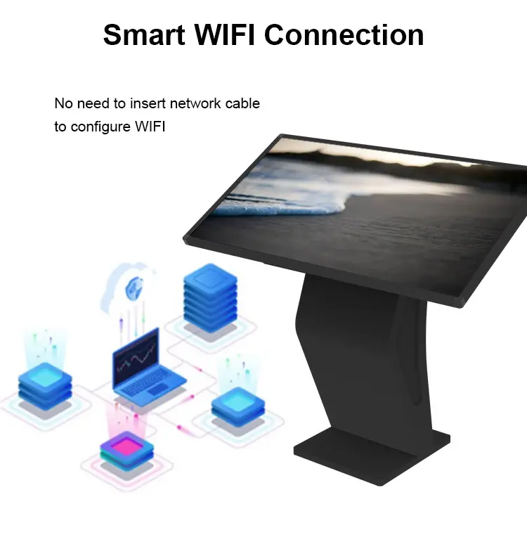 Manufacturer Supplier Ir Touch Touch Wireless Connection Ultra Wide Viewing Angle Information Touch Kiosk