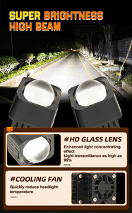 GPNE Universal Car <strong>Led</strong> matrix Module <strong>1</strong>.5 Inch High Beam Cannon Mini Projector Lens Car Headlights - Product Image 5