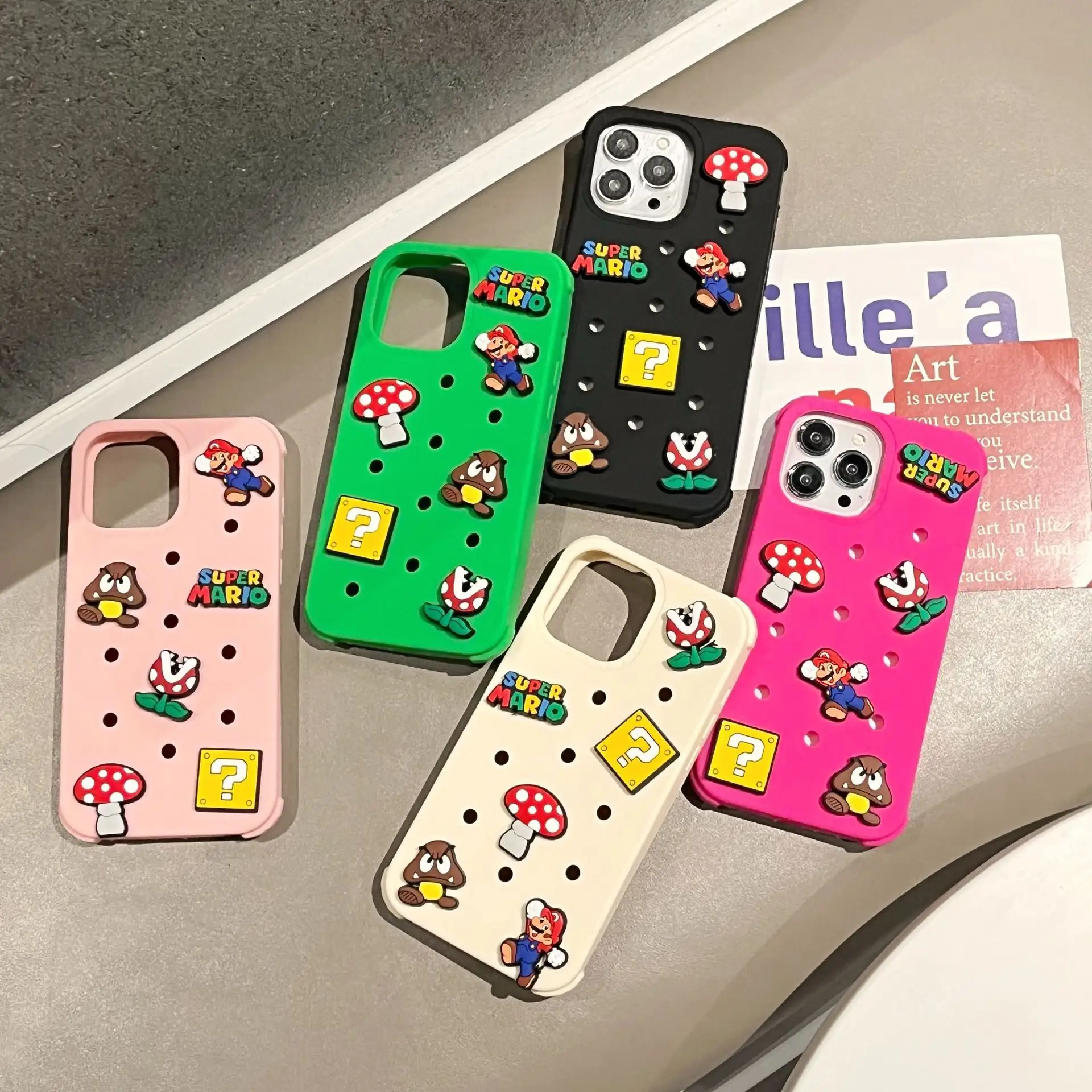 Popular Cute Cartoon 3D DIY dolls Buckle decoration soft silicone phone case for iphone 12 13 14 15 plus/pro/pro max