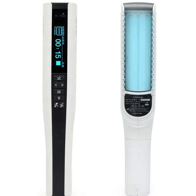 TOP Venda Lâmpada UV Portátil 311nm Banda Estreita UV Fototerapia Com CE Aprovado Para Tratamento De Vitiligo KN-4003BL2D