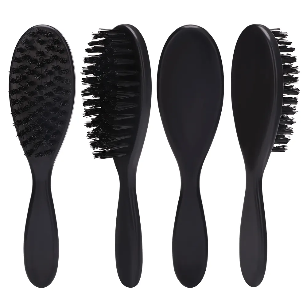 Natural wood board comb hair brush with bristle scalp massage salon for home use for women's